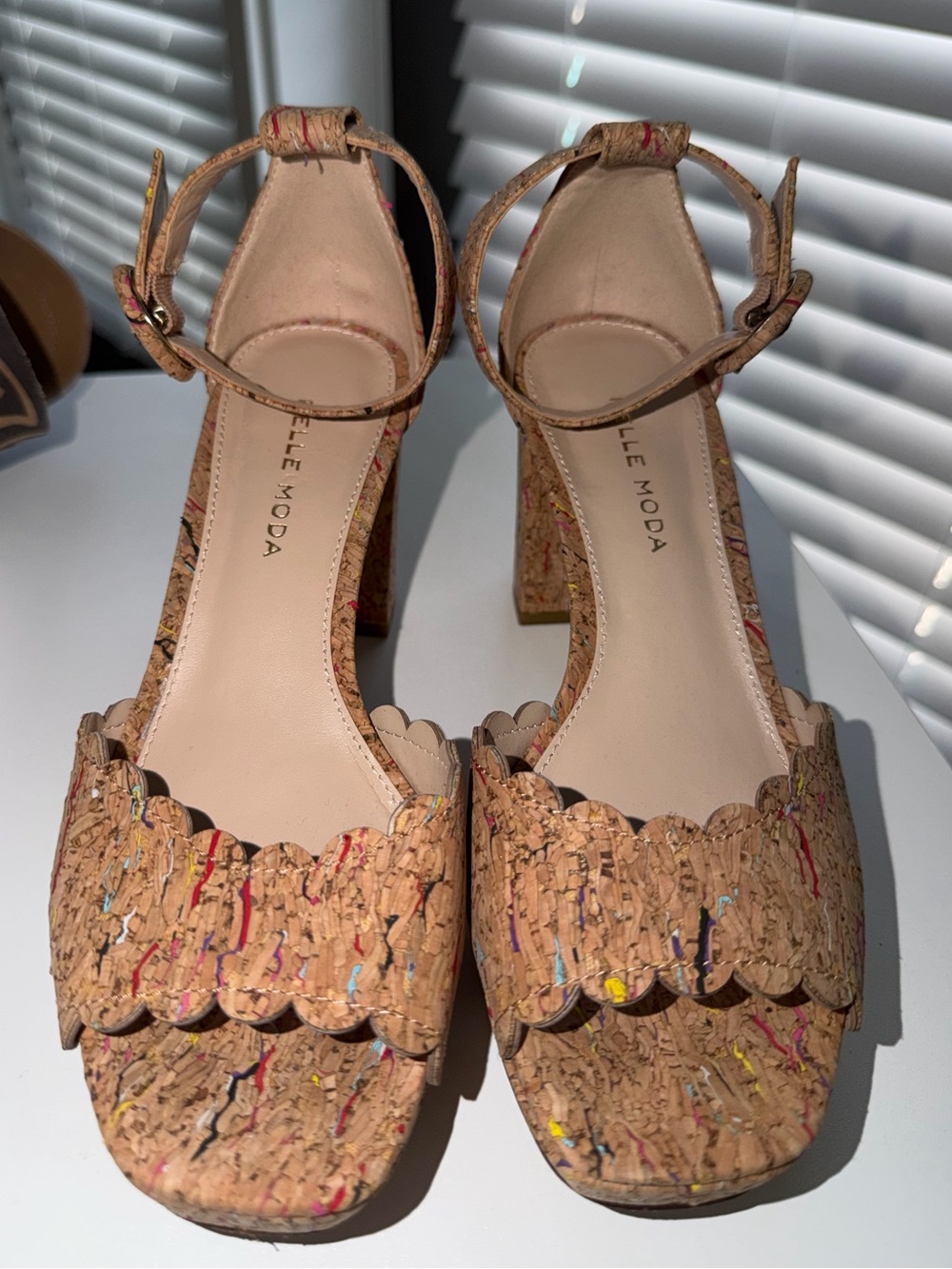 Pelle Moda Cork Platform Sandal